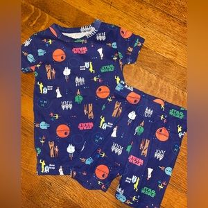 Gap star wars nwot 2 piece pj pajama set 2t shorts short sleeve tee shirt top